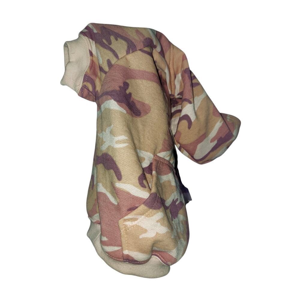 Dog Hooded Sweatshirt Pink Camo Size Small With Pocket! - Picture 3 of 4